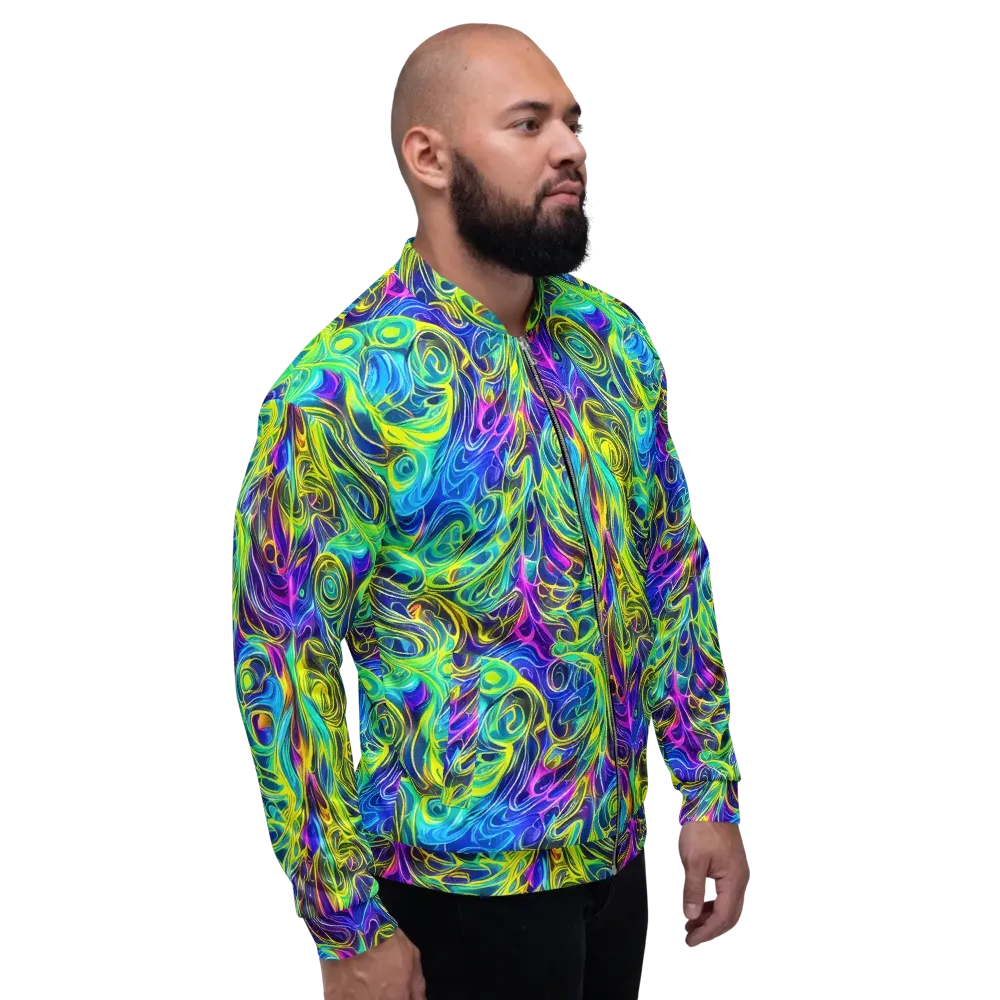Kaleidoscope Rapture on Bomber Jacket — Right