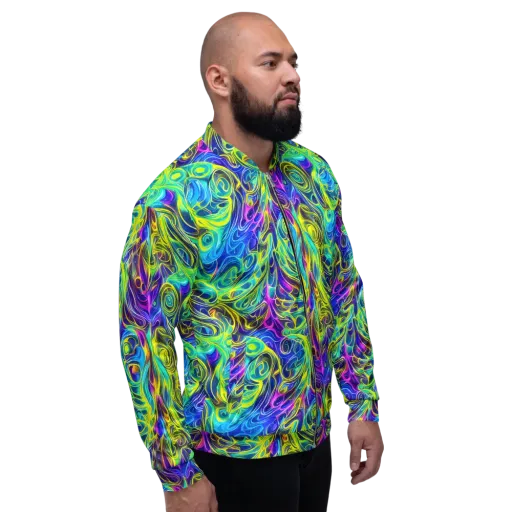 Kaleidoscope Rapture on a Bomber Jacket