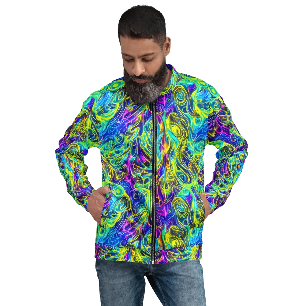 Kaleidoscope Rapture on Bomber Jacket — Front