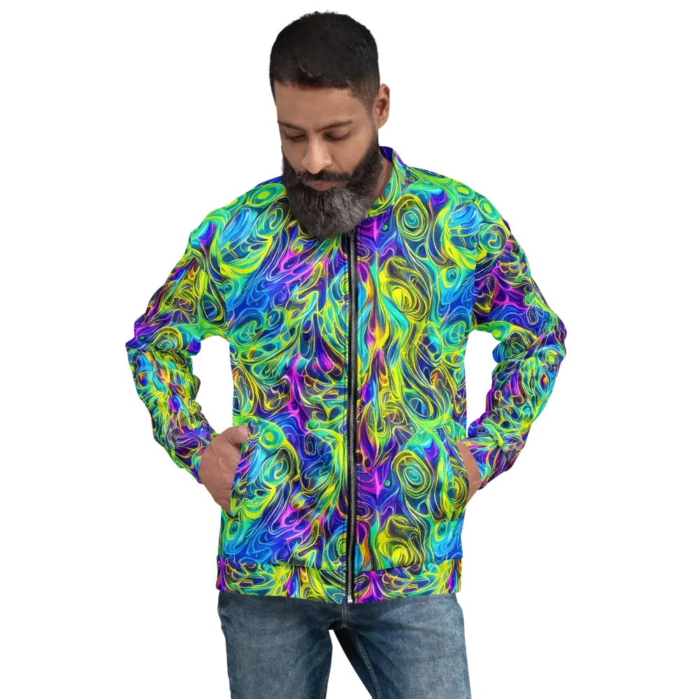 Kaleidoscope Rapture on Bomber Jacket — Front