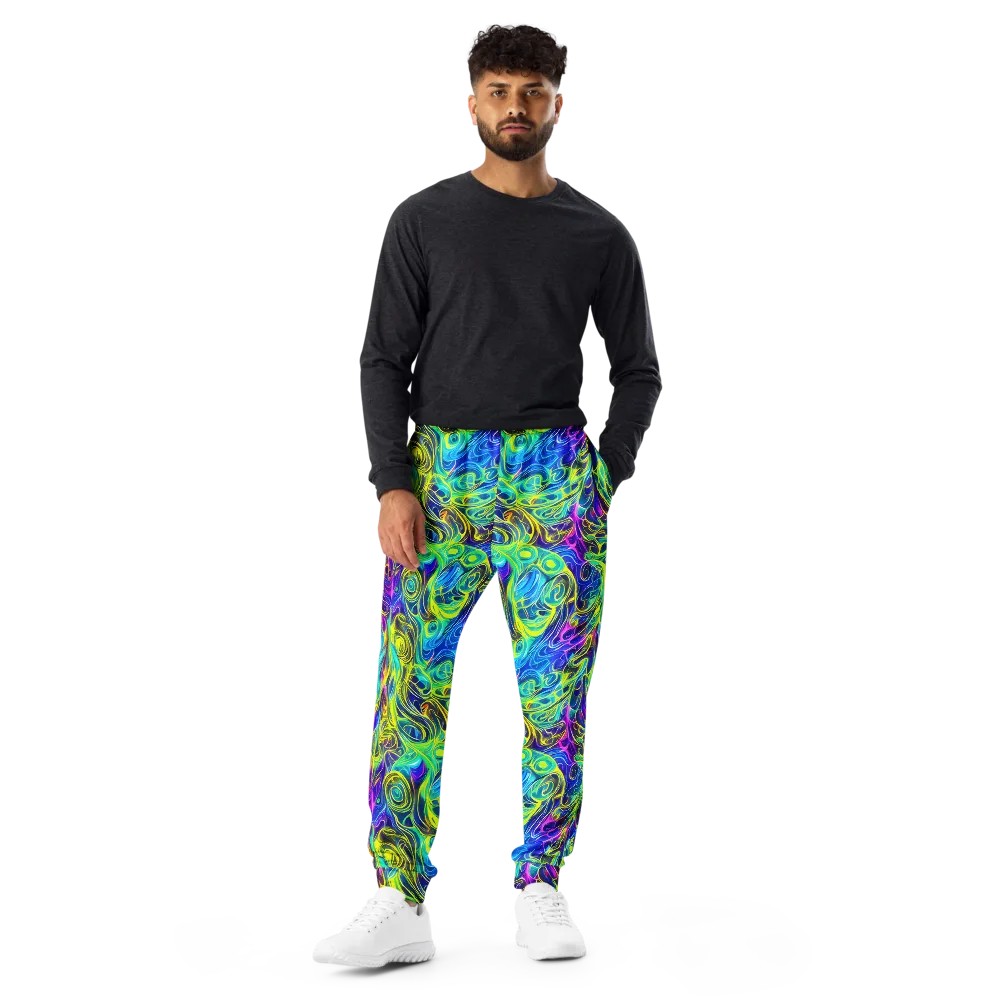 Kaleidoscope Rapture on Men's Joggers — Front