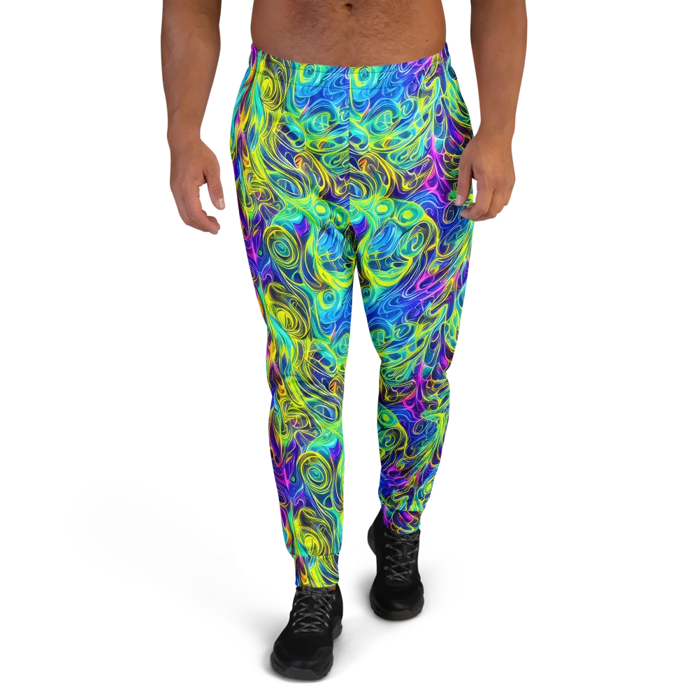 Kaleidoscope Rapture on Men's Joggers — Front