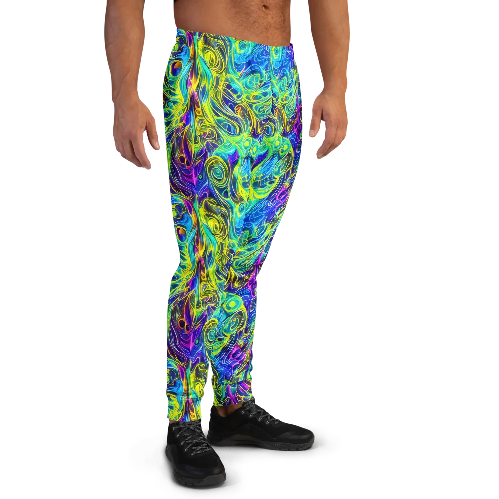 Kaleidoscope Rapture on Men's Joggers — Right