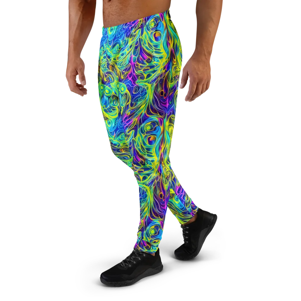 Kaleidoscope Rapture on Men's Joggers — Left