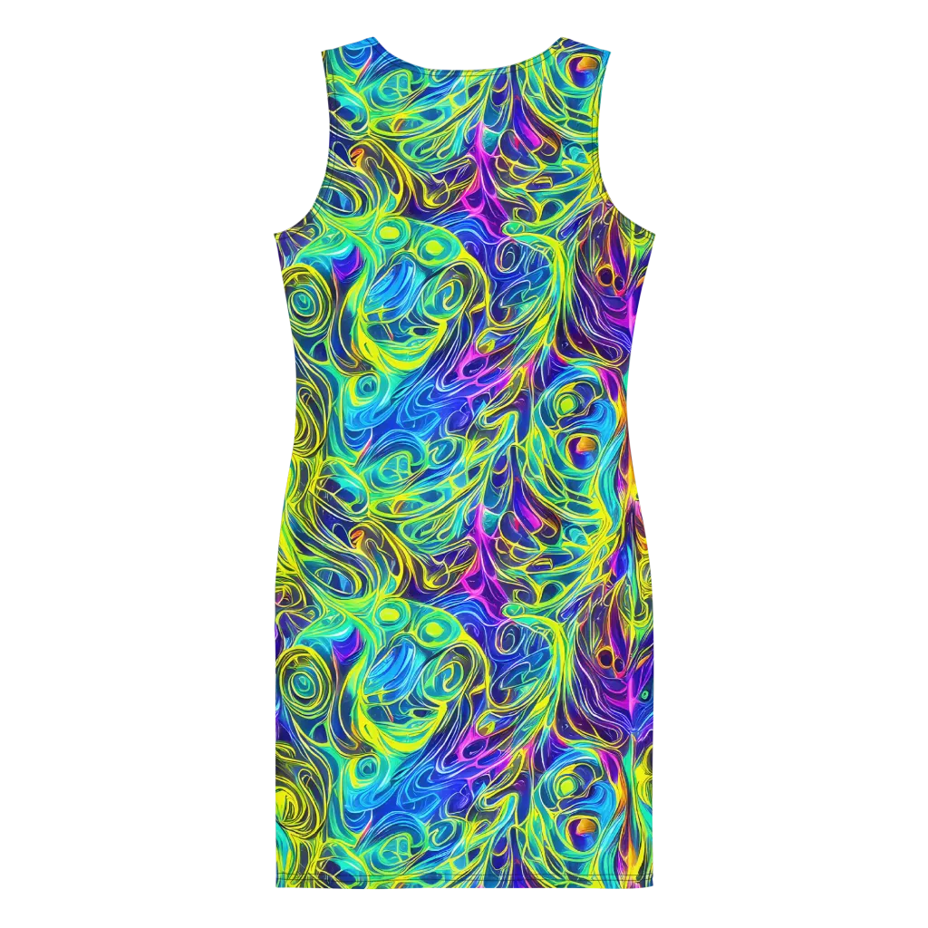 Kaleidoscope Rapture on Bodycon Dress — Back