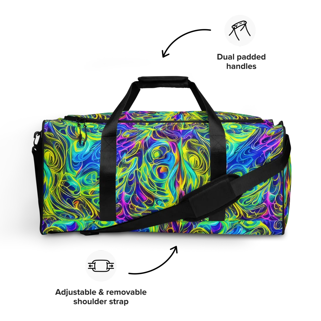 Kaleidoscope Rapture on Duffle Bag — Front