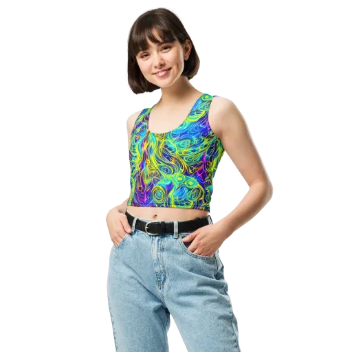 Kaleidoscope Rapture on a Crop Top