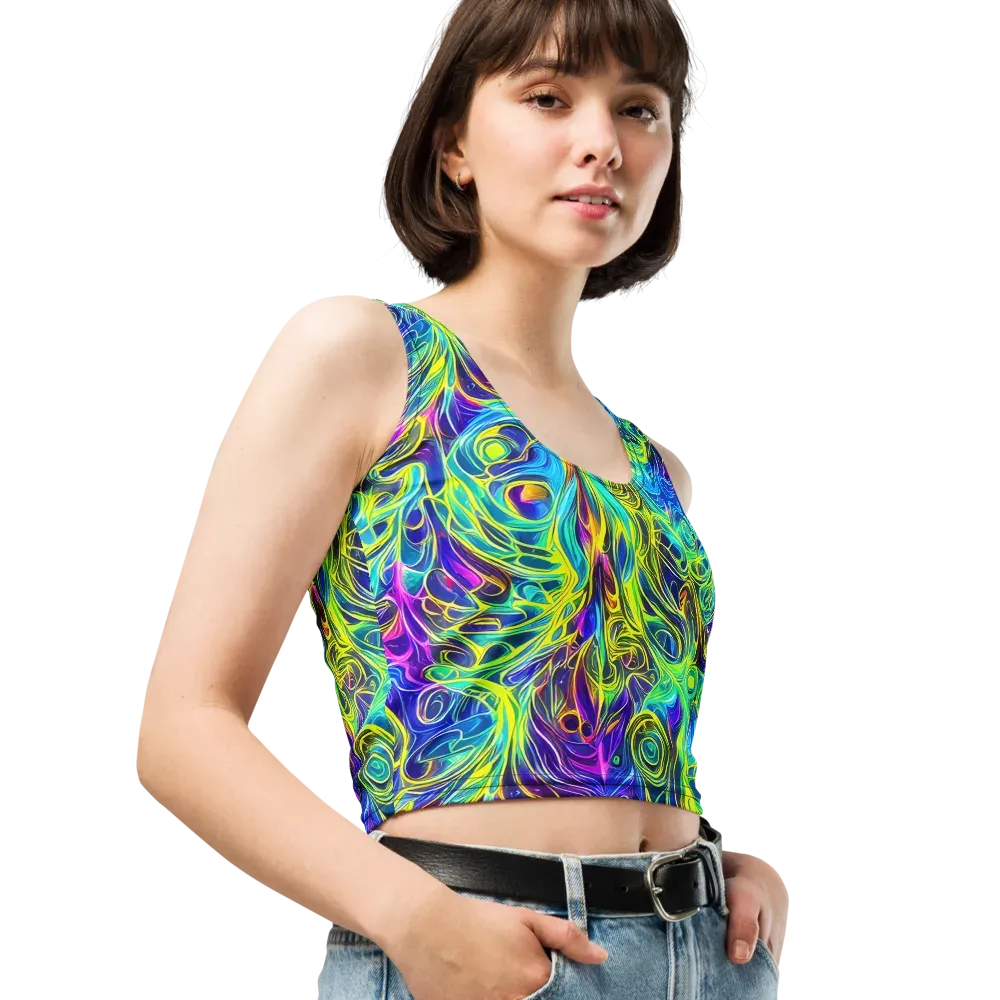Kaleidoscope Rapture on Crop Top — Right Front