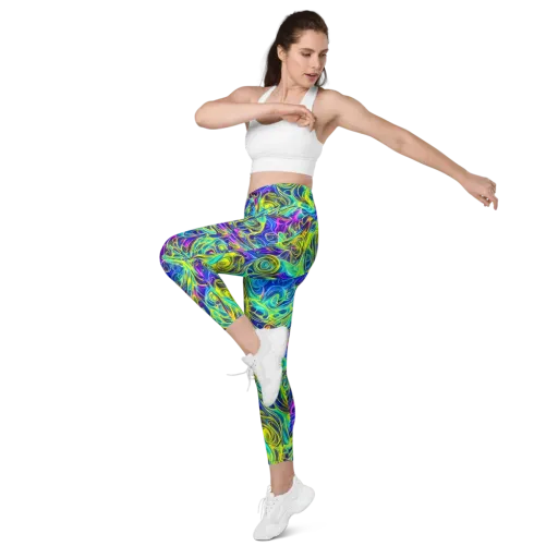 Kaleidoscope Rapture on a Leggings with Pockets