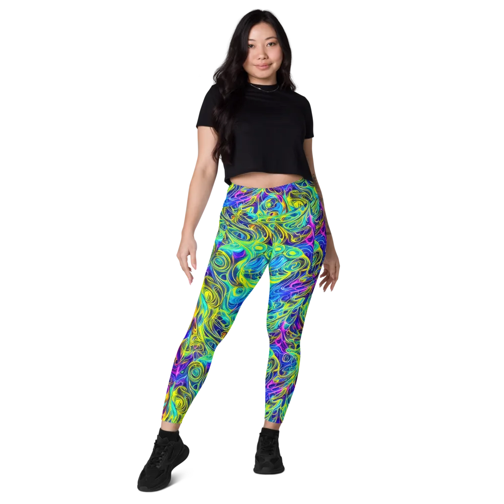 Kaleidoscope Rapture on Leggings with Pockets — Front