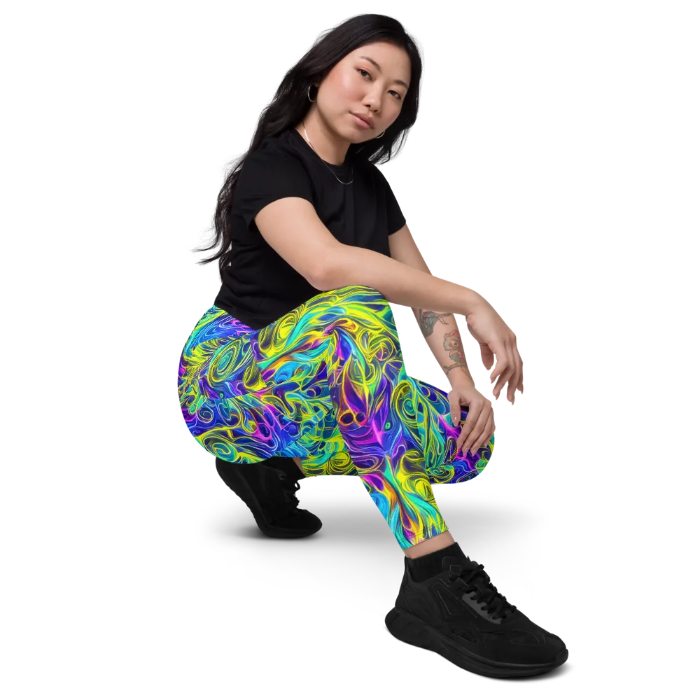 Kaleidoscope Rapture on Leggings with Pockets — Right Front