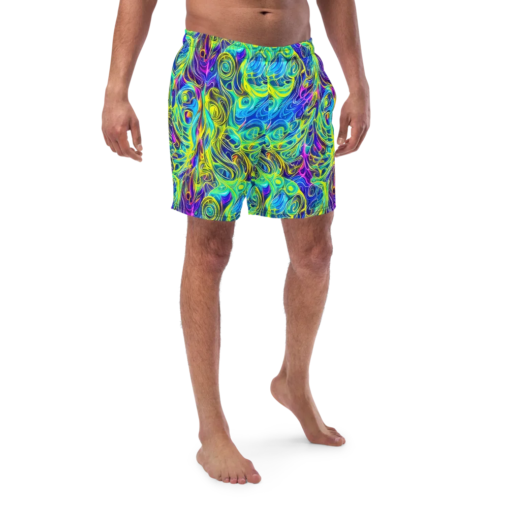 Kaleidoscope Rapture on Swim Trunks — Front