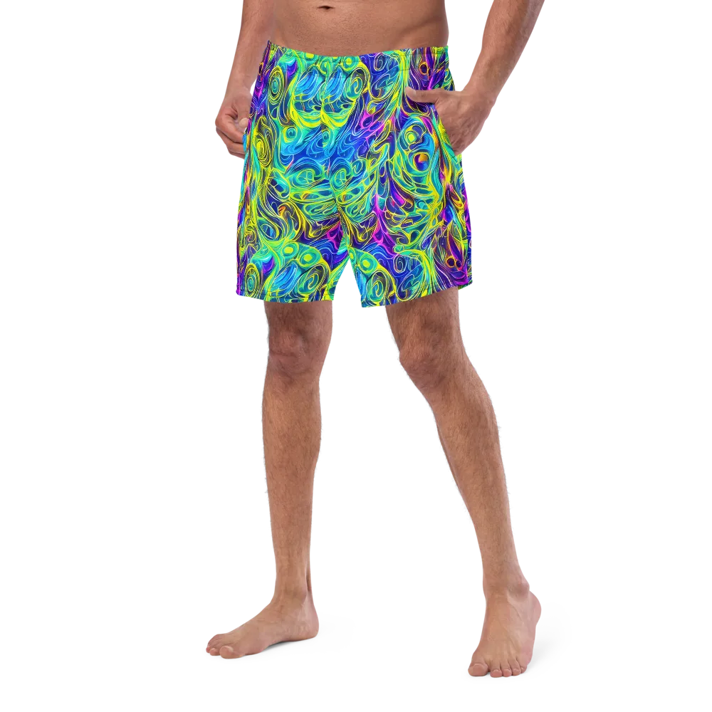 Kaleidoscope Rapture on Swim Trunks — Left Front