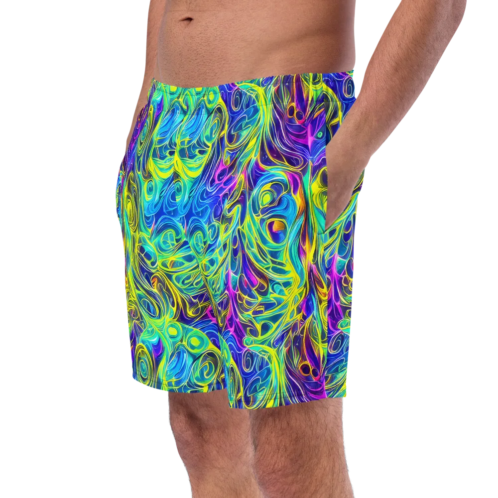 Kaleidoscope Rapture on Swim Trunks — Left Front