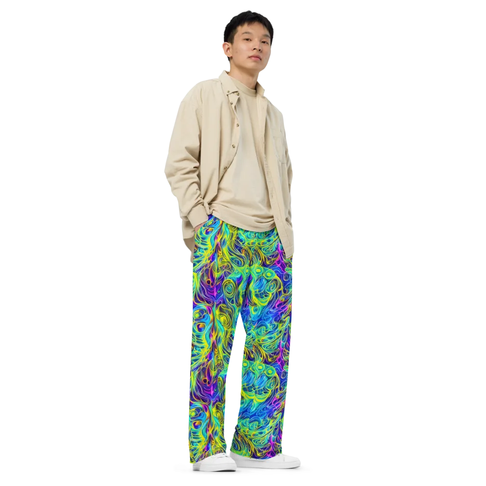 Kaleidoscope Rapture on Wide-Leg Pants — Right Front