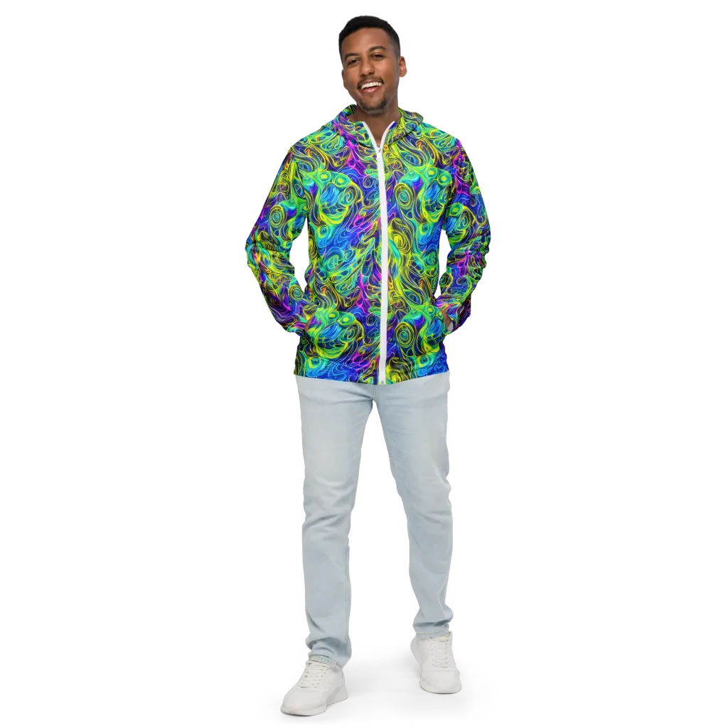 Kaleidoscope Rapture on Men's Windbreaker — Front