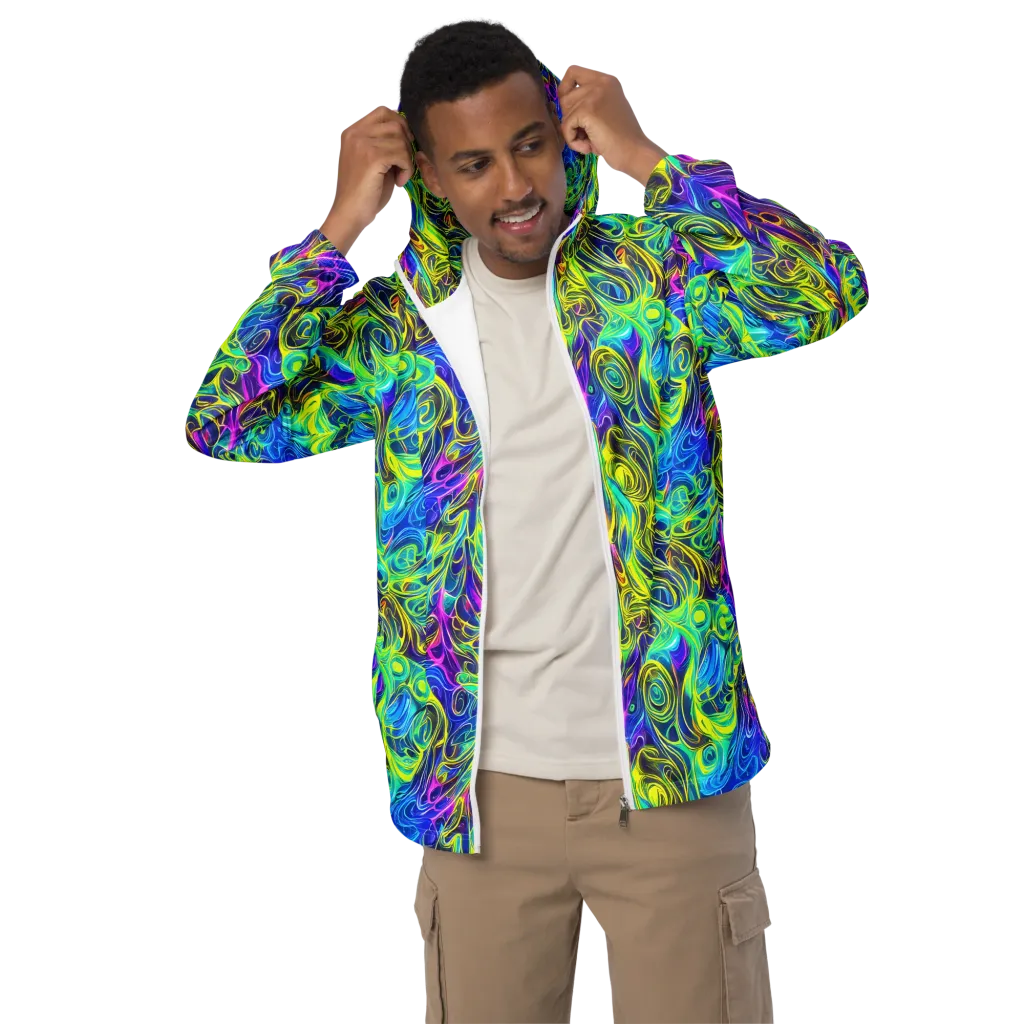 Kaleidoscope Rapture on Men's Windbreaker — Front