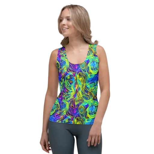 Kaleidoscope Rapture on a Women's Tank Top