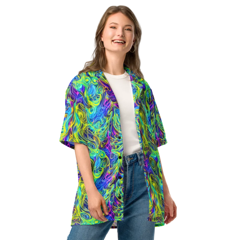 Kaleidoscope Rapture on Button Shirt — Front