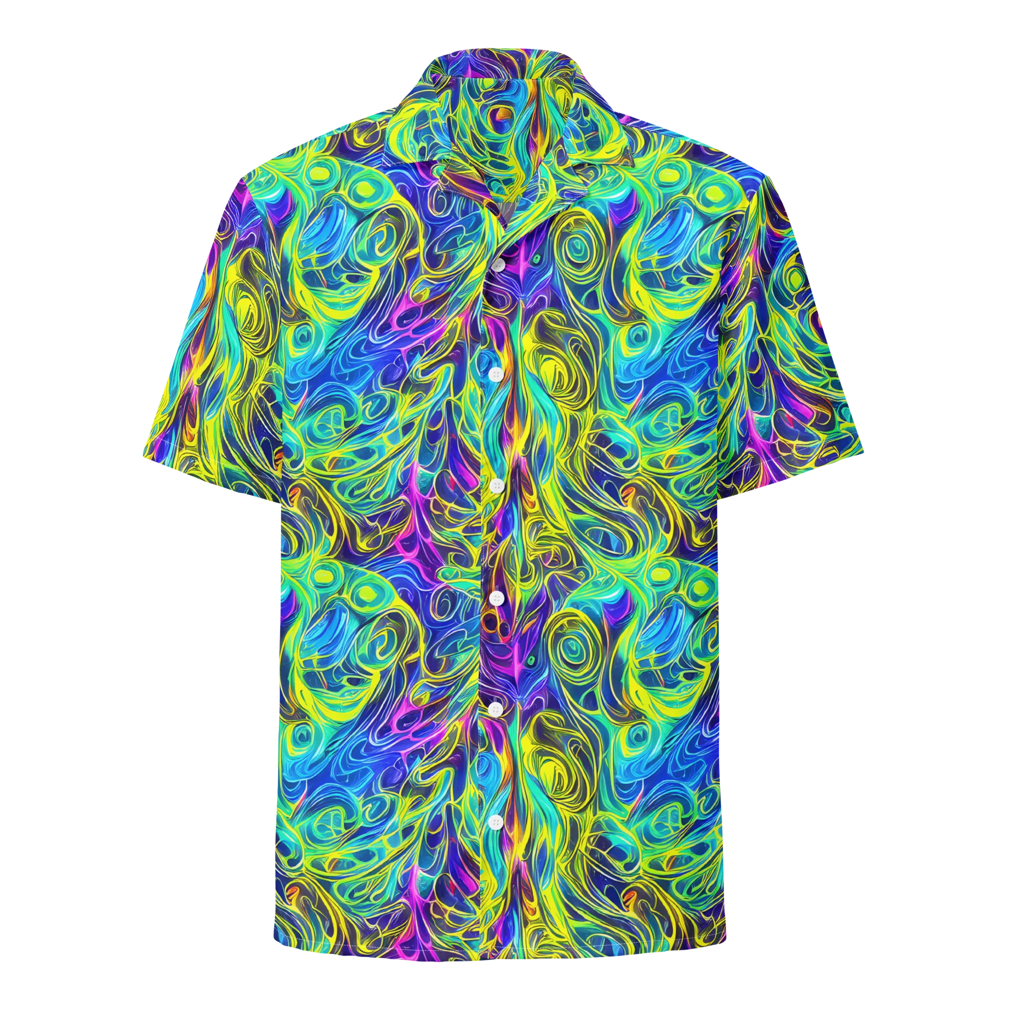 Kaleidoscope Rapture on Button Shirt — Front