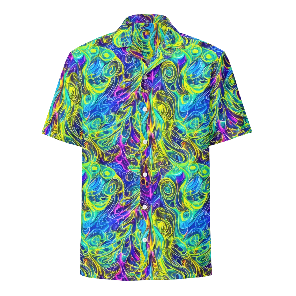 Kaleidoscope Rapture on Button Shirt — Front