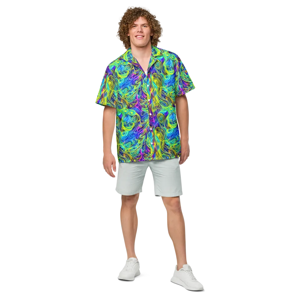 Kaleidoscope Rapture on Button Shirt — Front