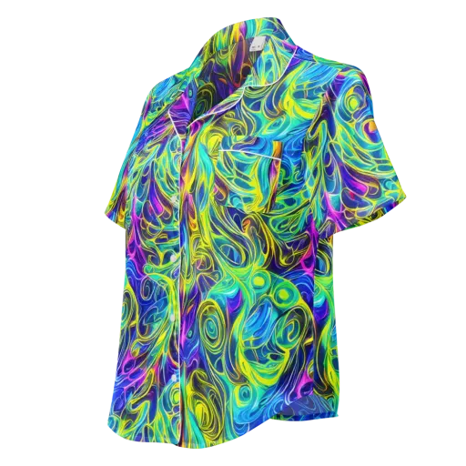 Kaleidoscope Rapture on a Women's Short Sleeve Pajama Top