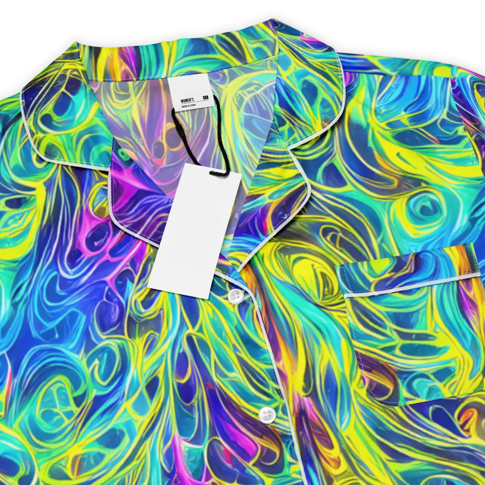 Kaleidoscope Rapture on Women's Short Sleeve Pajama Top — Product details