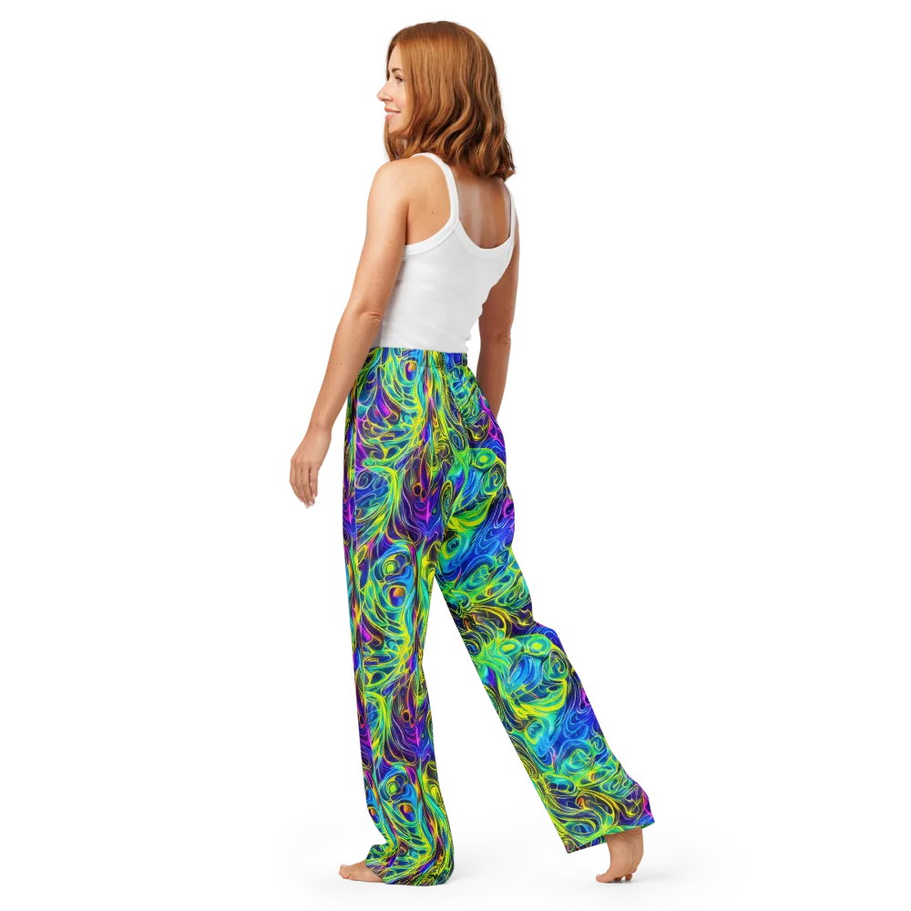Kaleidoscope Rapture on Women's Pajama Pants — Back