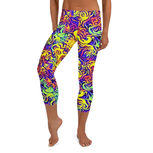 Citrus Ink Riptide on a Capri Leggings