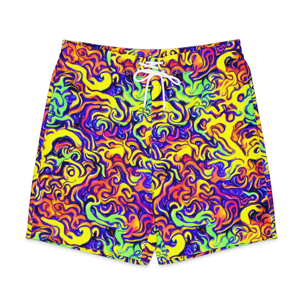Citrus Ink Riptide on Men's Board Shorts — Front