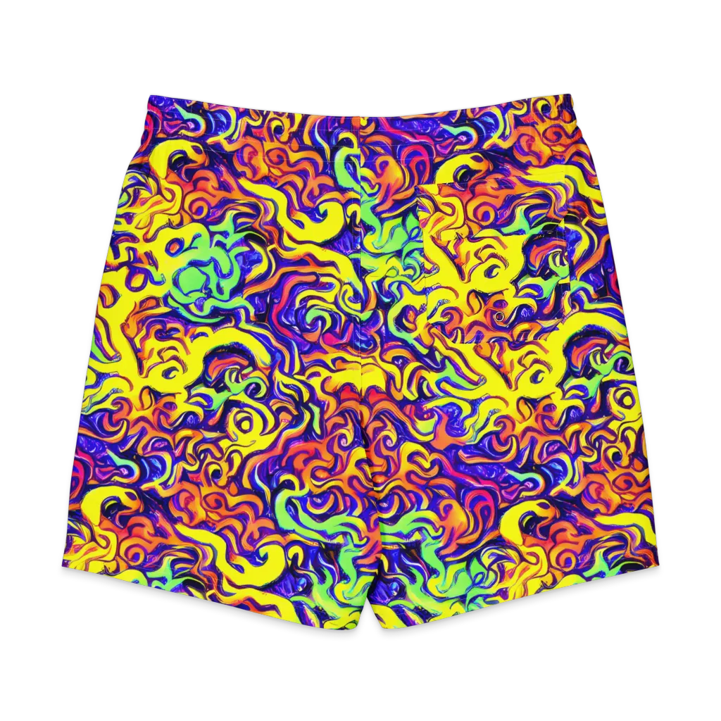 Citrus Ink Riptide on Men's Board Shorts — Back