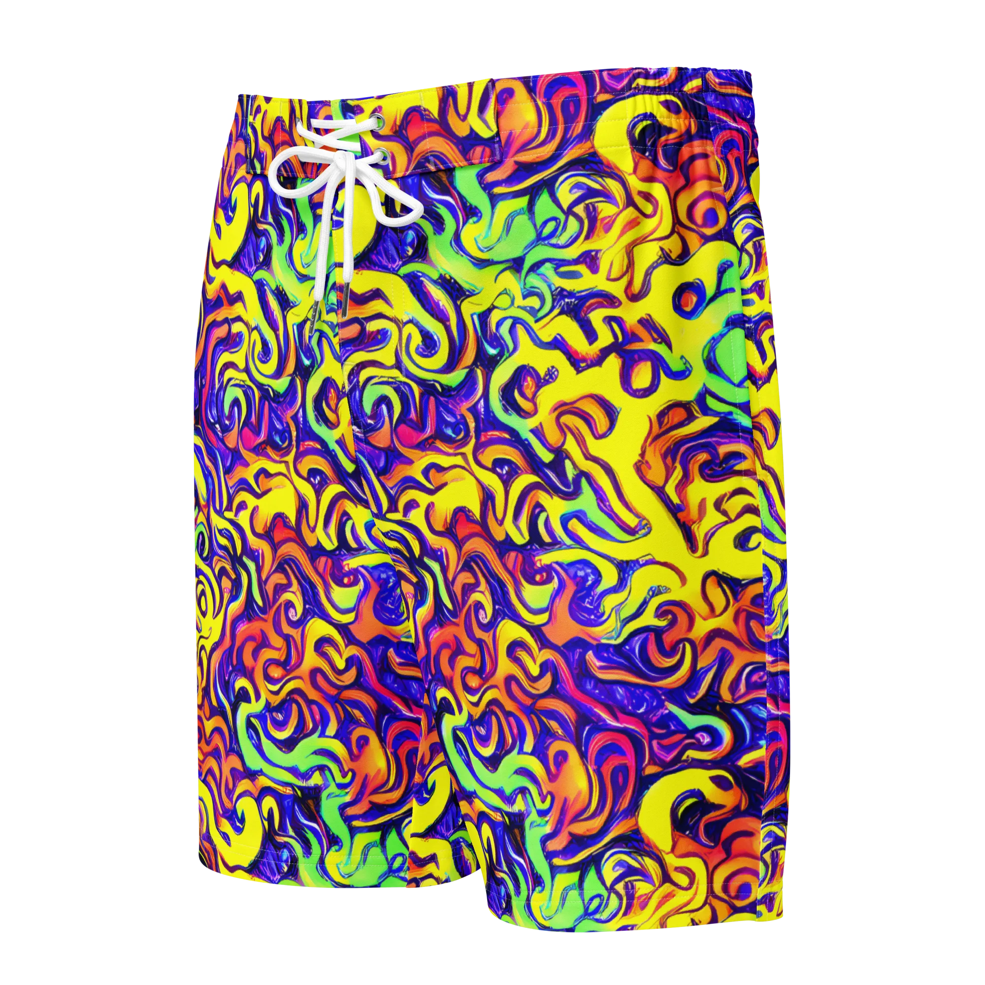 Citrus Ink Riptide on Men's Board Shorts — Front