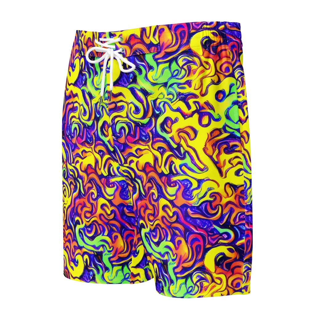 Citrus Ink Riptide on Men's Board Shorts — Front