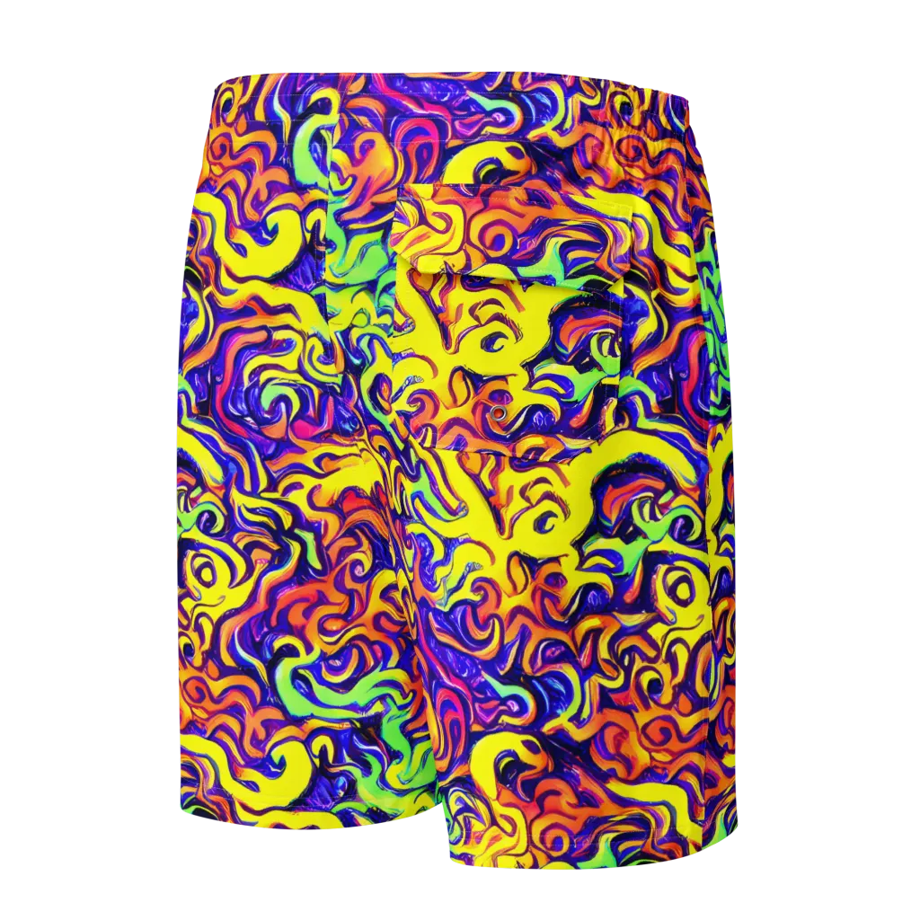Citrus Ink Riptide on Men's Board Shorts — Back