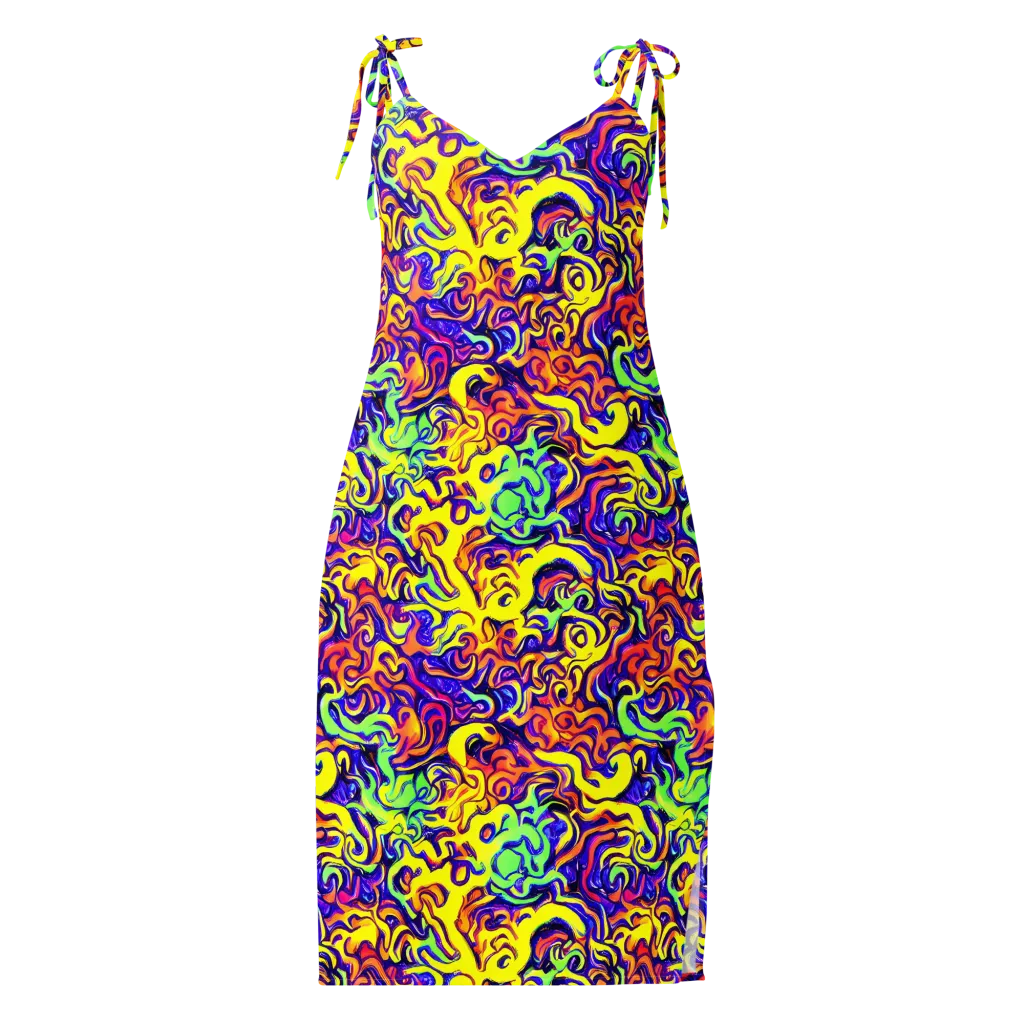 Citrus Ink Riptide on Slip Dress — Front