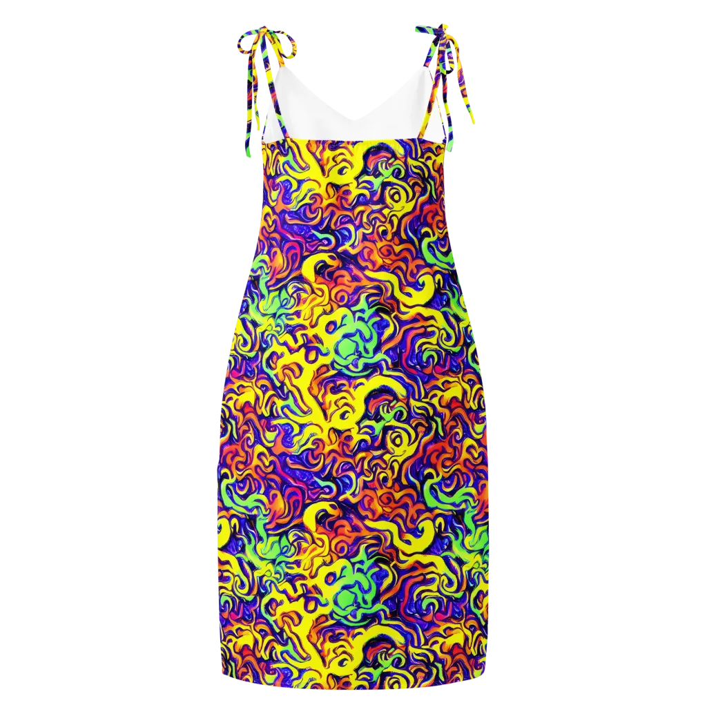 Citrus Ink Riptide on Slip Dress — Back