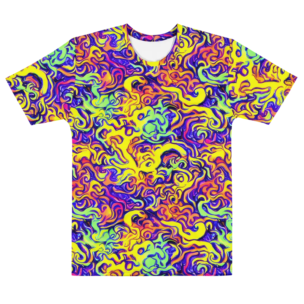 Citrus Ink Riptide on Men's Cotton Crew Neck T-Shirt — Front