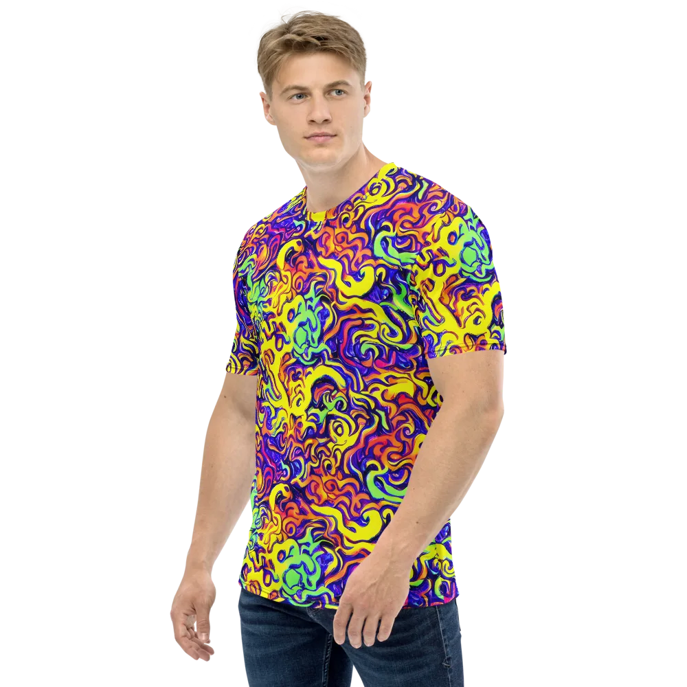 Citrus Ink Riptide on Men's Crew Neck T-Shirt — Left