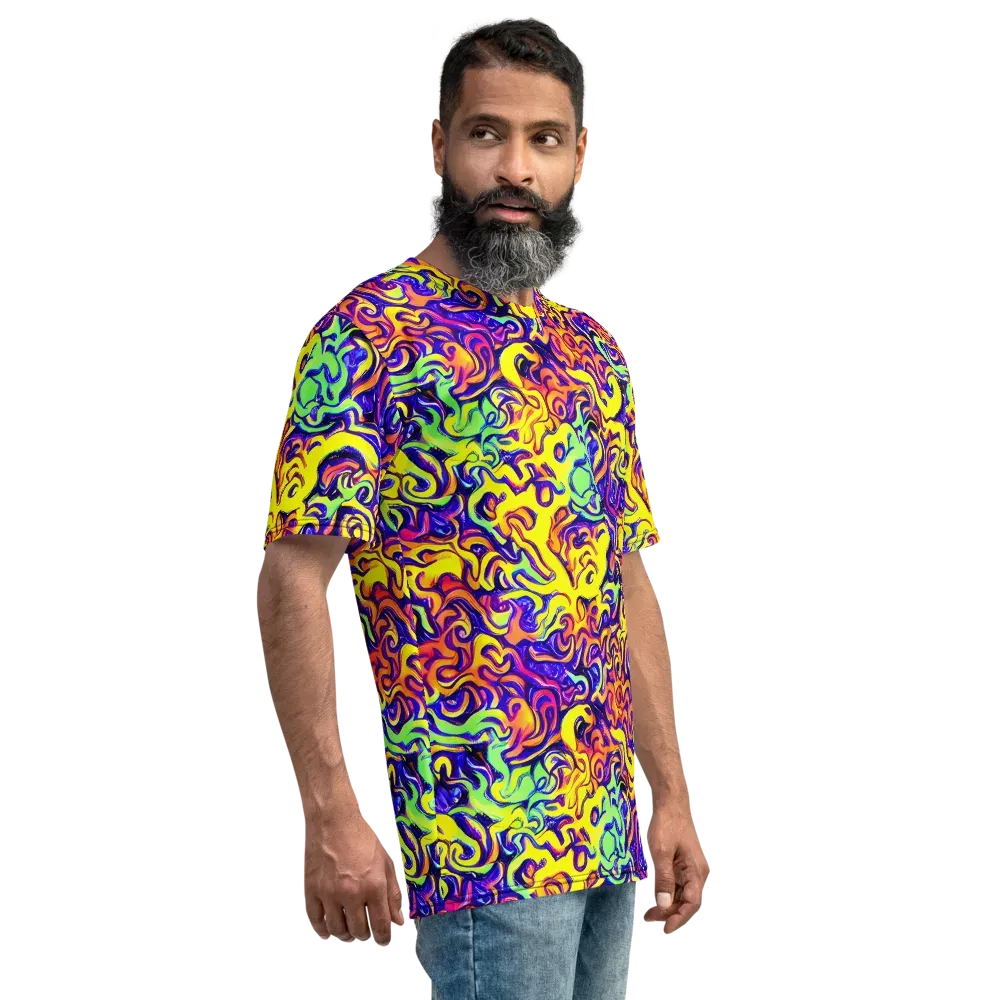 Citrus Ink Riptide on Men's Crew Neck T-Shirt — Right