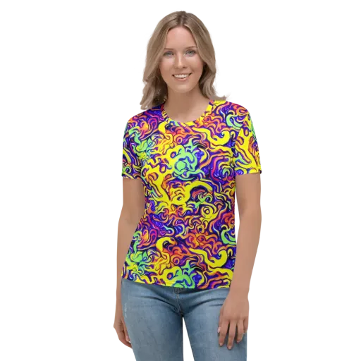 Citrus Ink Riptide on a Women's Crew Neck T-Shirt