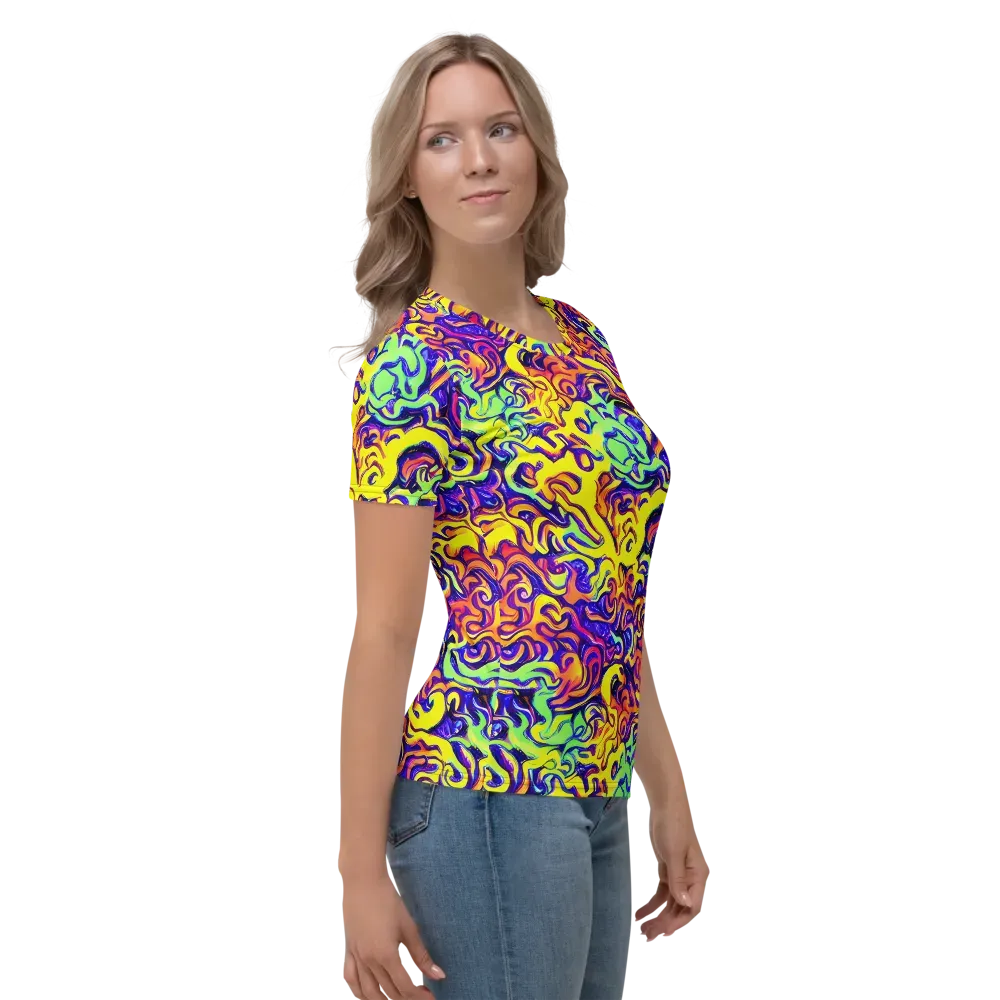 Citrus Ink Riptide on Women's Crew Neck T-Shirt — Right