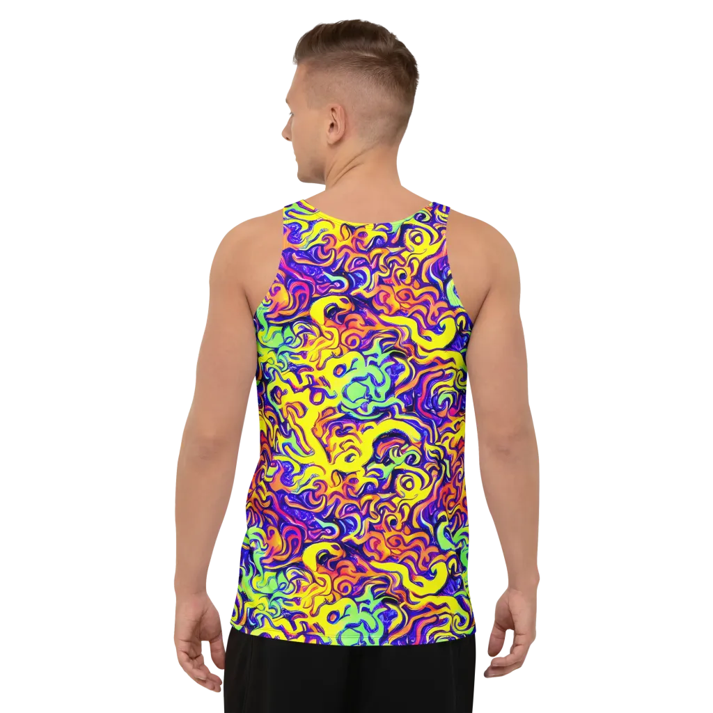 Citrus Ink Riptide on Men's Tank Top — Back