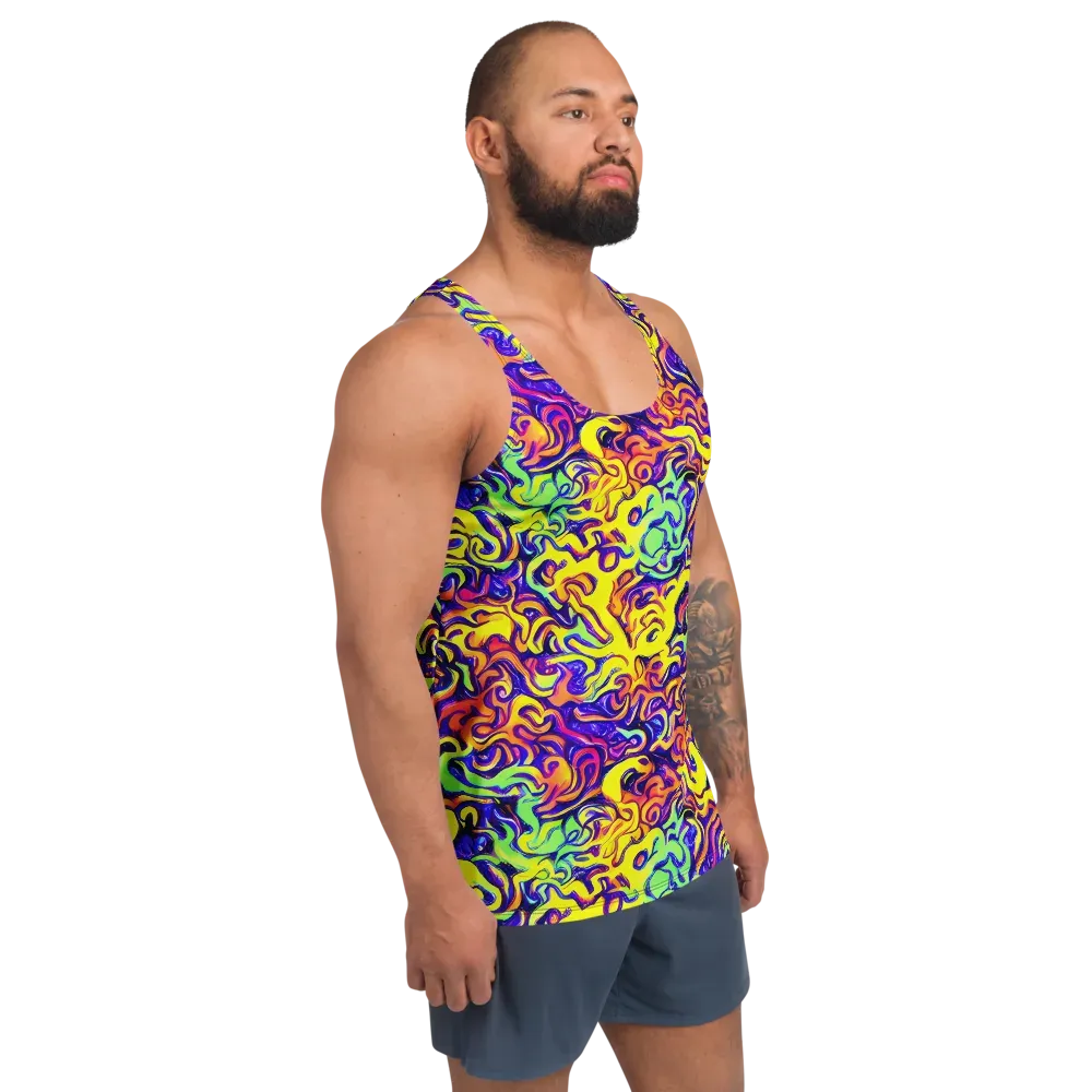 Citrus Ink Riptide on Men's Tank Top — Right Front