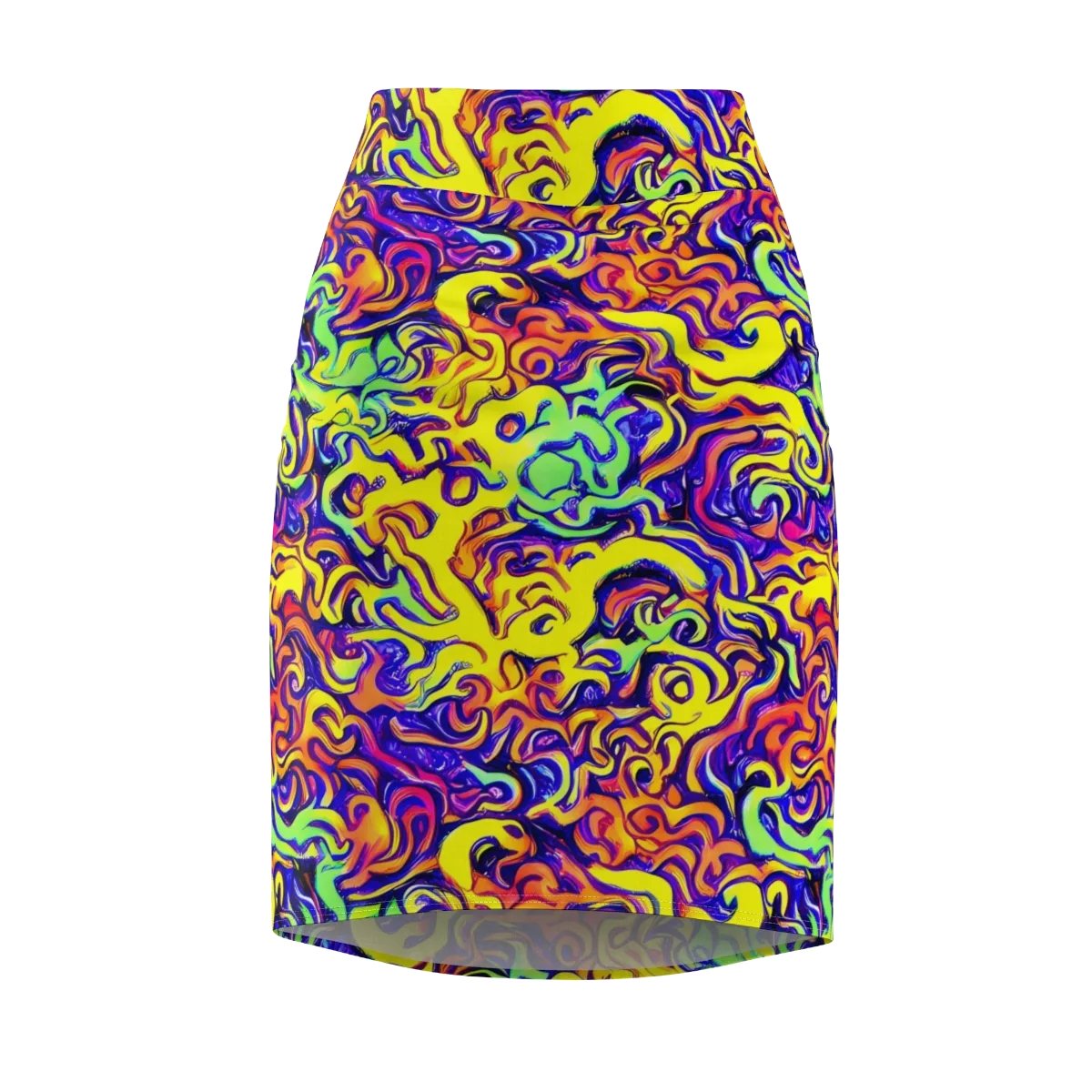 Citrus Ink Riptide on Pencil Skirt — Front