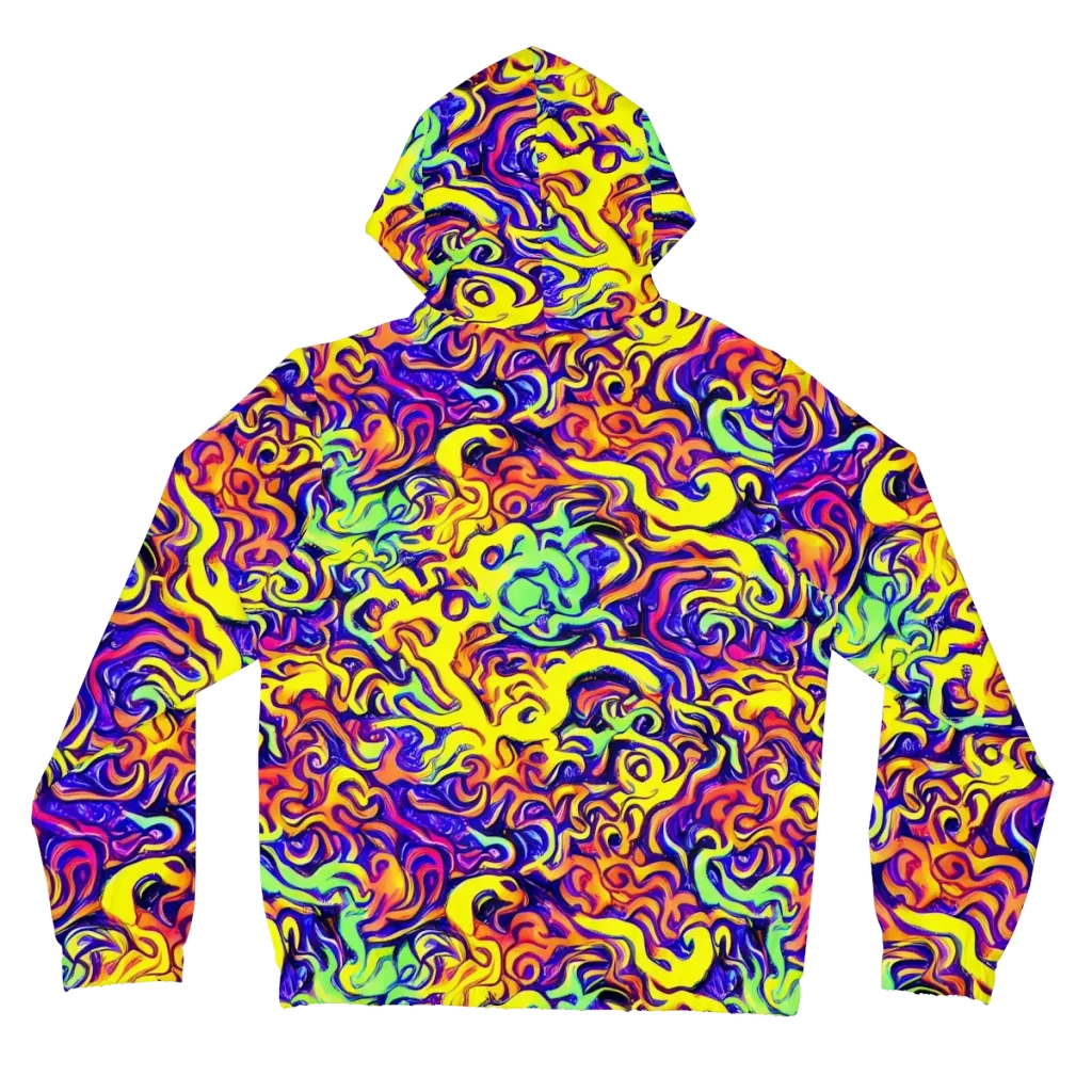 Citrus Ink Riptide on Women's Full-Zip Hoodie — Back