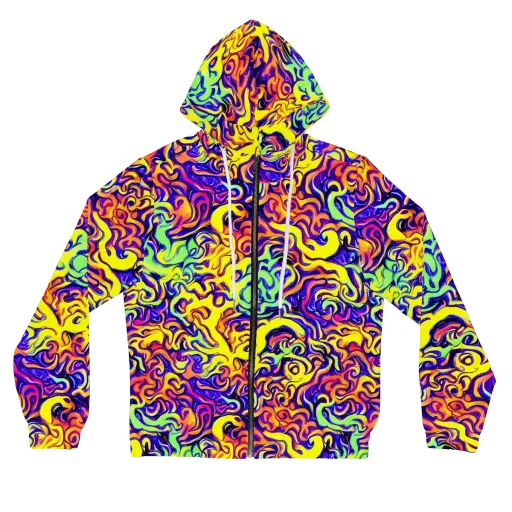 Citrus Ink Riptide on a Women's Full-Zip Hoodie