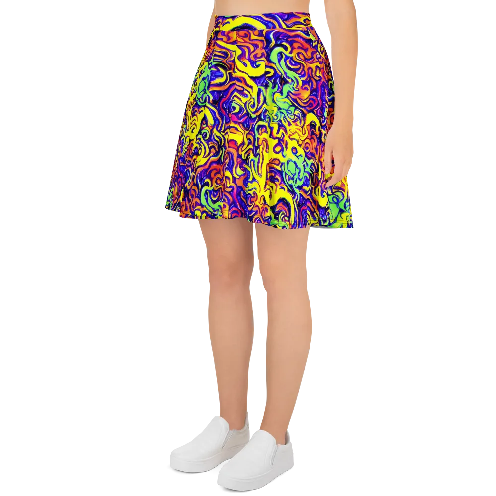 Citrus Ink Riptide on Skater Skirt — Left