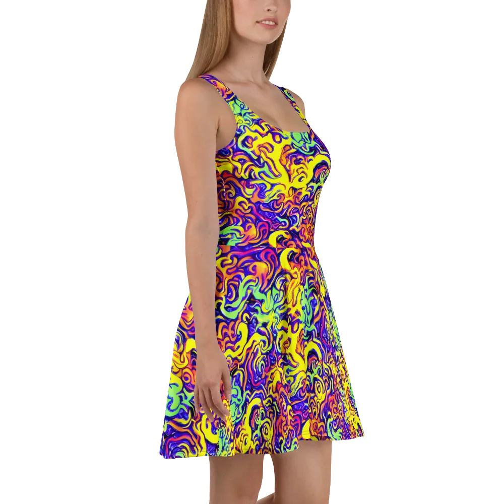 Citrus Ink Riptide on Skater Dress — Right