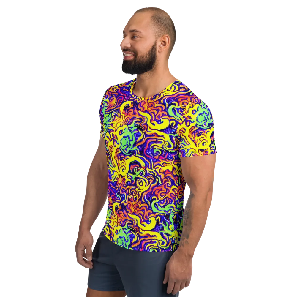 Citrus Ink Riptide on Men's Athletic T-Shirt — Left